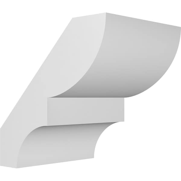 Ekena Millwork 5-in. W x 6-in. D x 6-in. H Ridgewood Architectural Grade PVC Knee Brace BRCP05X06X06RID - main